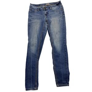 Jade Jeans Skinny Jeans Juniors 9/10 Blue Med Wash Low Rise Slim Stretch Denim